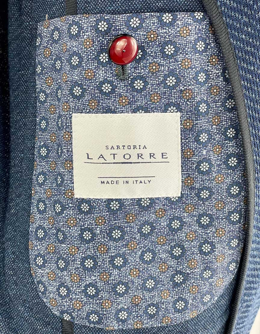 Sartoria Latorre Men's Weave Sport Coat With Notched Lapel US 40 It 50