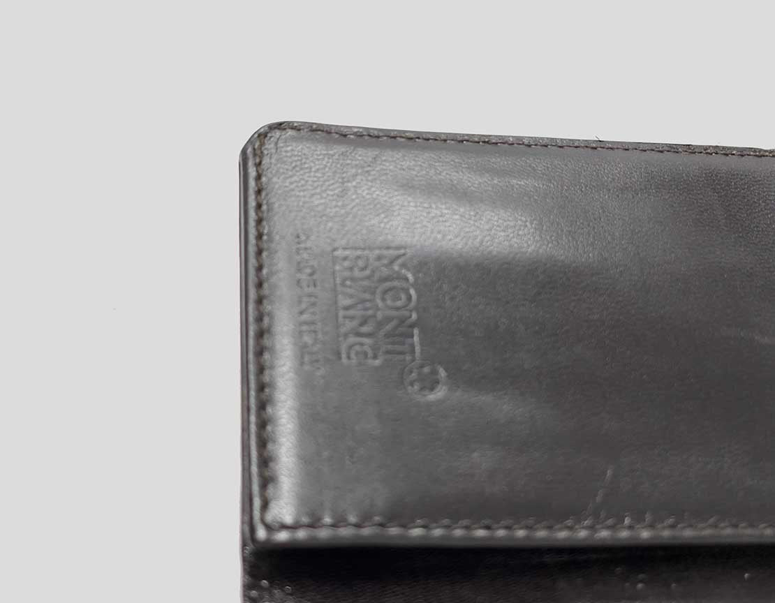 Montblanc Men's Bi Fold Wallet In Brown Leather