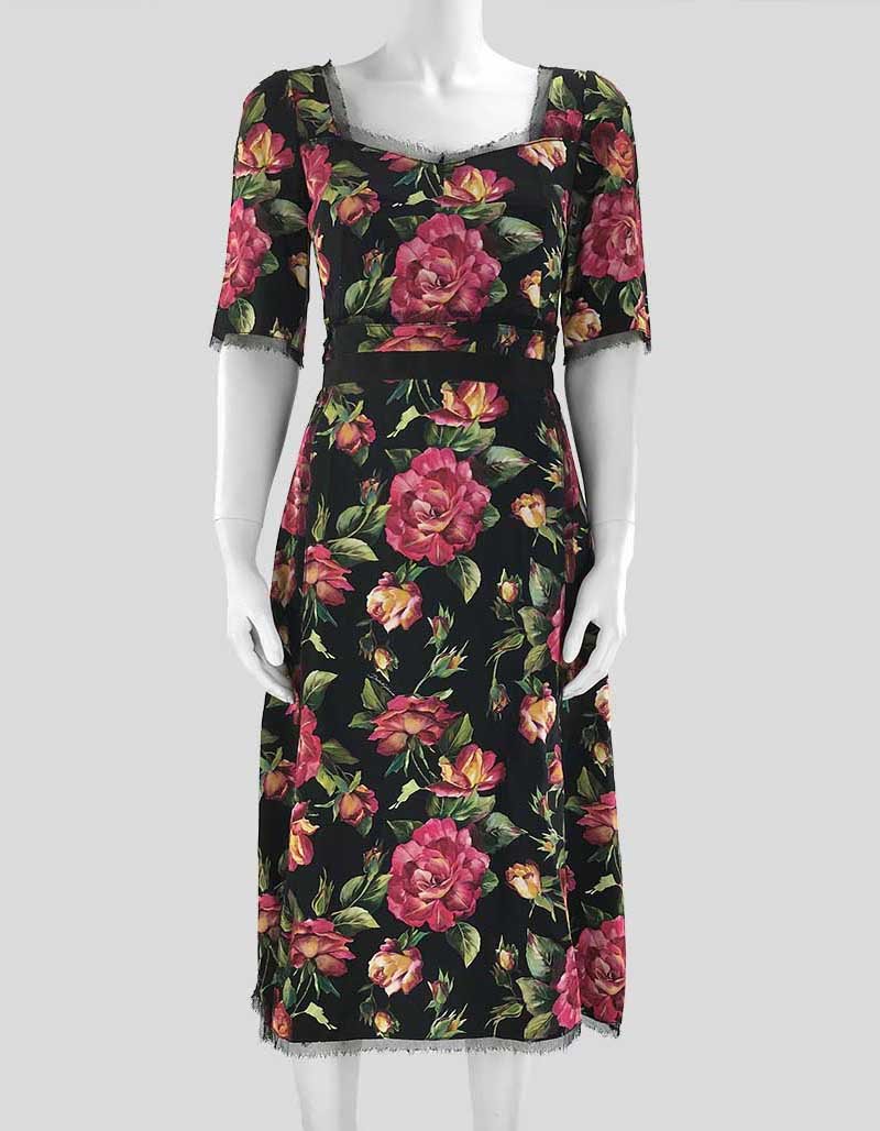 Beth Stern's Dolce Gabbana Rose Print Cady A Line Dress 40 It