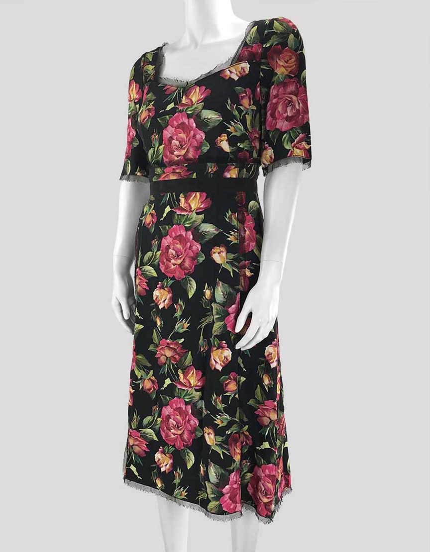 Beth Stern's Dolce Gabbana Rose Print Cady A Line Dress 40 It