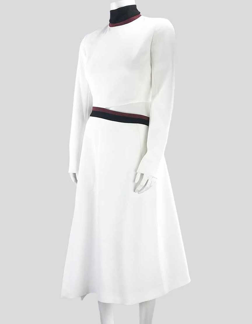 Mugler White Cutout Design Ponte Midi Dress 36 It