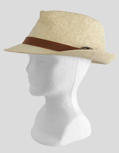 Brian Balthazar's Panama Style Fedora Straw Sun Hat Size Large