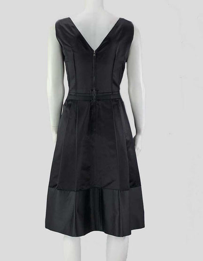 Dolce Gabbana Black Sleeveless Silk Evening Dress 44 It 8 US