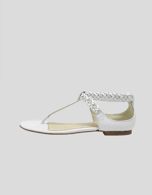 Sarah Flint Charlotte White Flat Sandals - 35 IT | 5 US