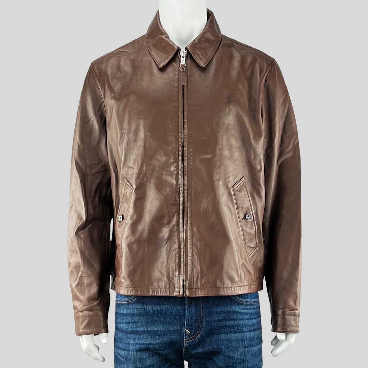 Polo Ralph Lauren Lambskin Leather Jacket - Large