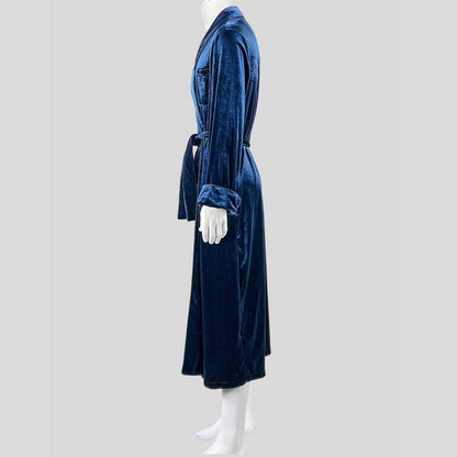 Lauren Ralph Lauren Embroidered Velvet Robe - Medium