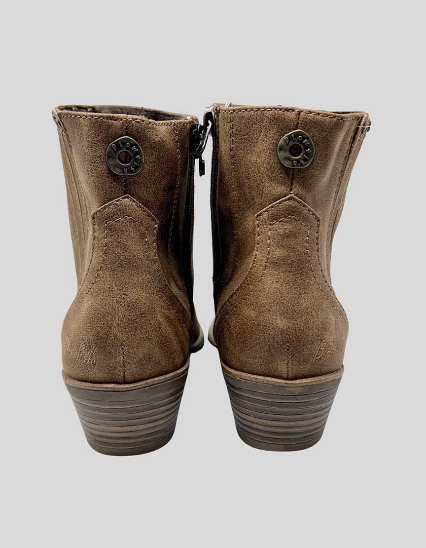 Blowfish Malibu brown vegan leather ankle boots - 8.5 US