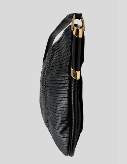 Jimmy Choo Pleated Leather Zoe lambskin hobo bag