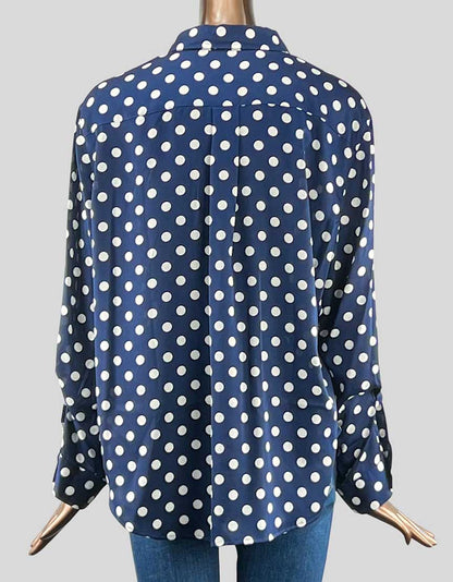 Ann Taylor Polka Dot Blouse - X-Large