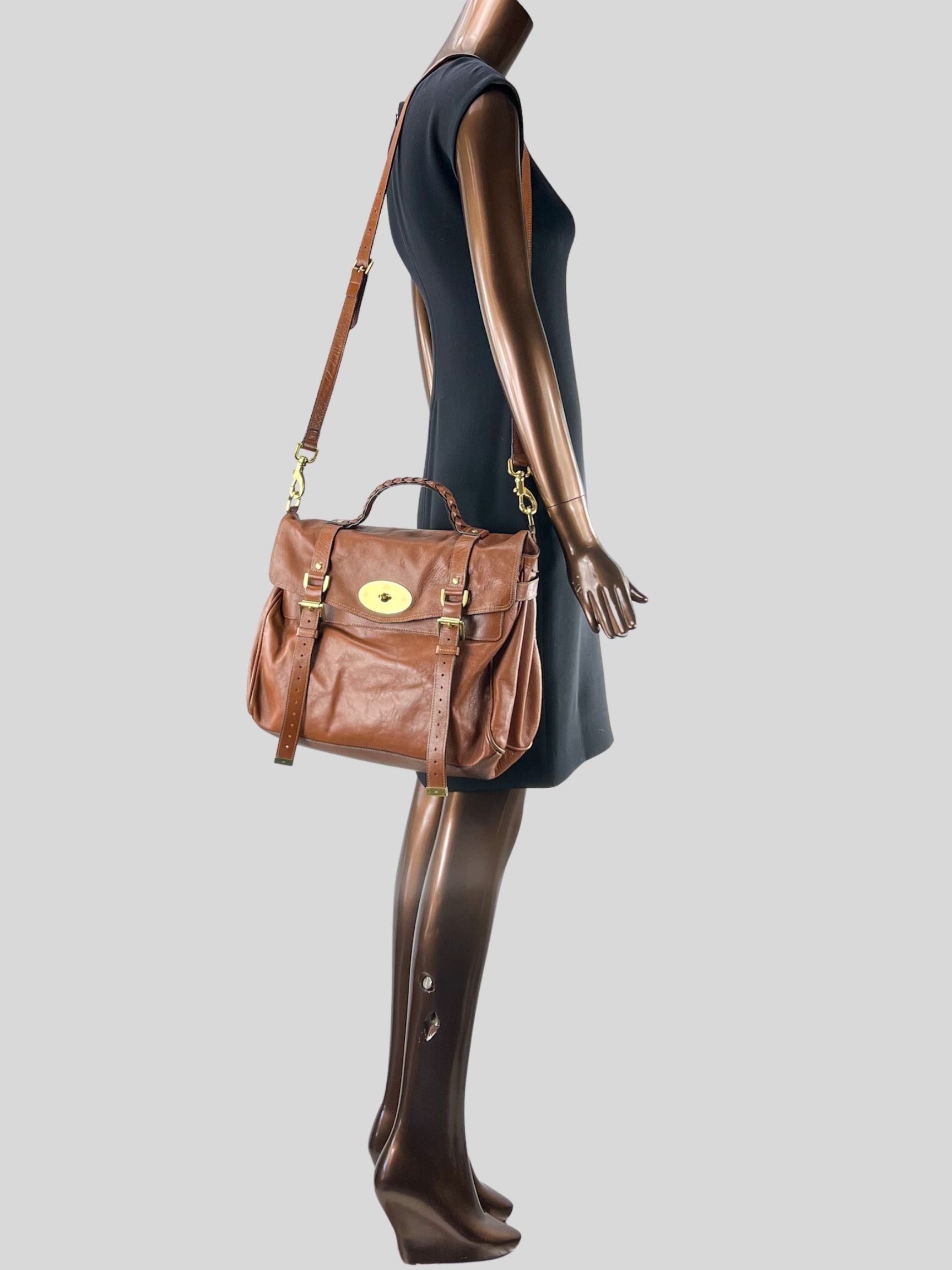 Mulberry Alexa Twist-lock Crossbody Bag in Brown