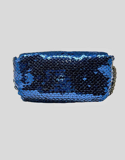 SONIA RYKIEL Blue Sequin Shoulder Bag