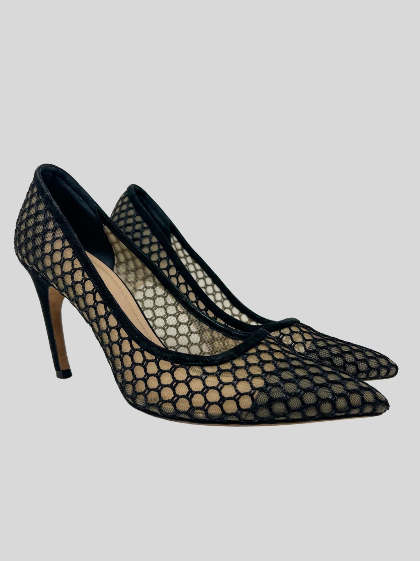 CHRISTIAN DIOR Black Suede and Mesh Pumps - 9 US | 39 IT