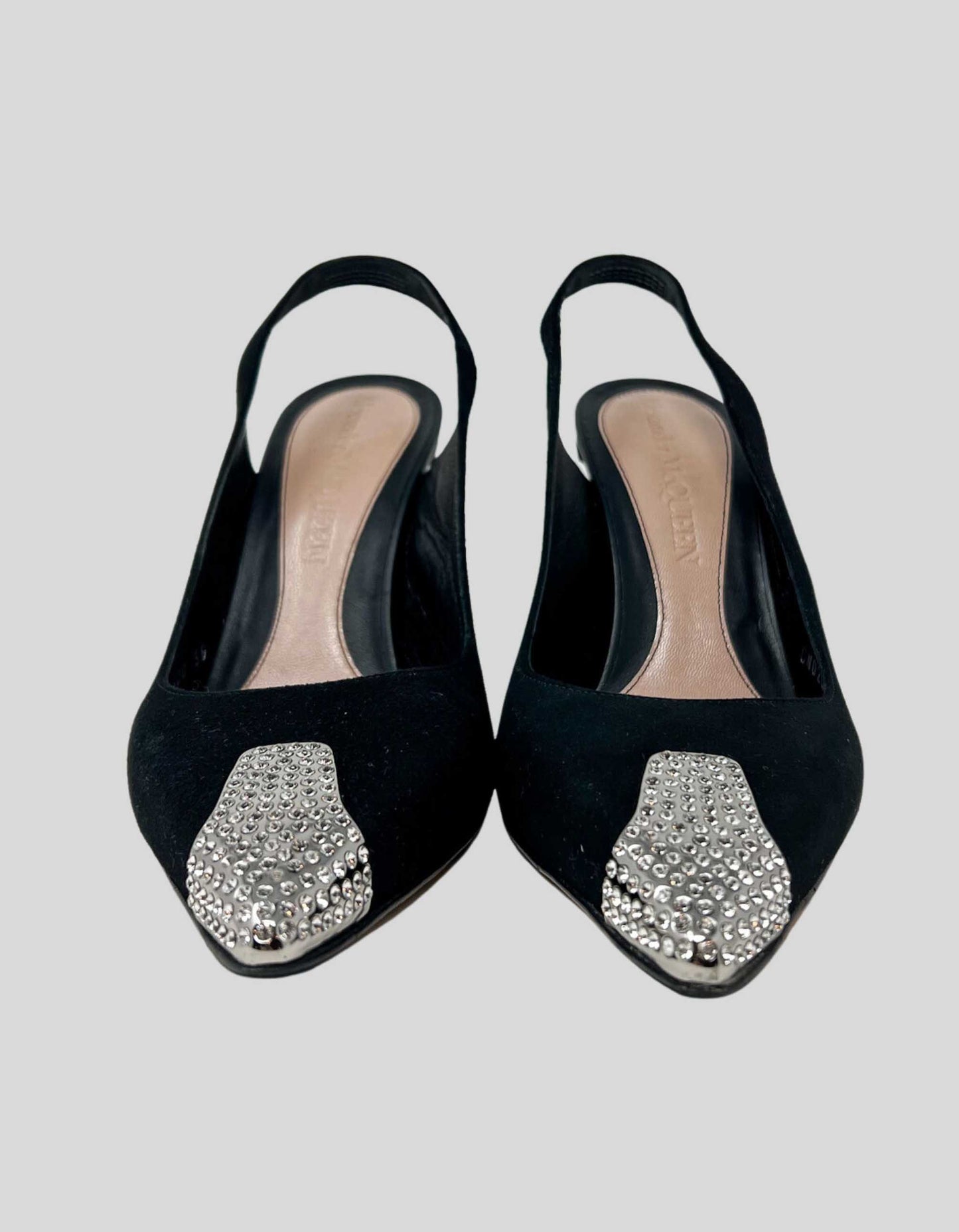 ALEXANDER MCQUEEN Swarovski Crystal Slingbacks - 9 US | 39 IT