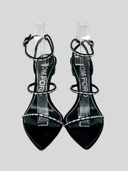 TOM FORD Crystal Embellishment Sandals - 12 US | 42 IT