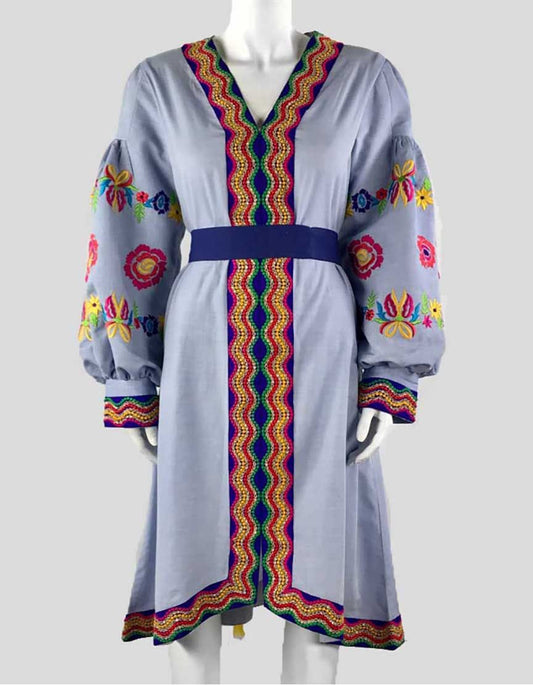 Mynah Designs by Reynu Taandon Embroidered Dress - Medium