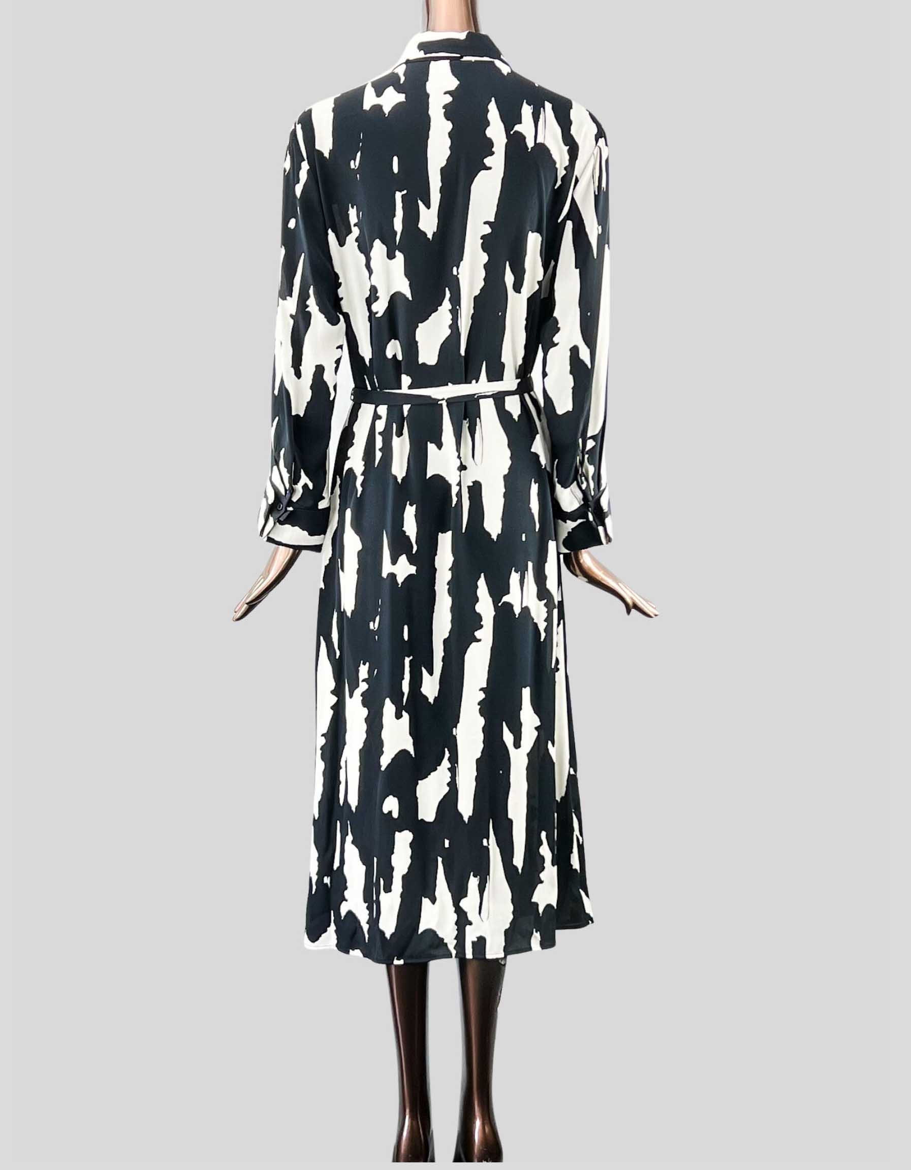 h&m calf length shirt dress Ladies - Blue/Lemons Short-sleeved shirt dress - Size: S