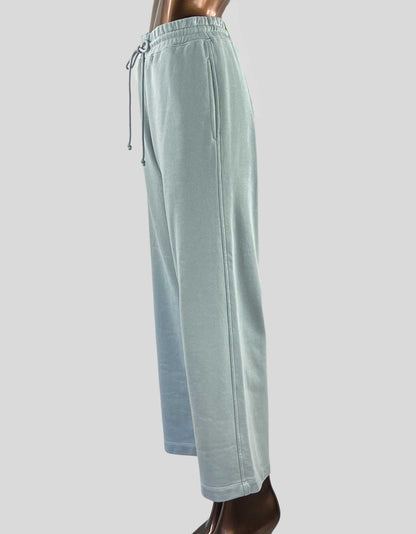 VINCE cropped French cotton-terry track pants - Medium