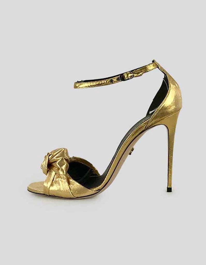 Le Silla Shimmer Gold Heels - 10 US | 40 IT