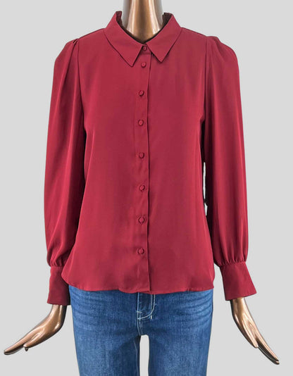 VINCE CAMUTO button front blouse with collar - Medium