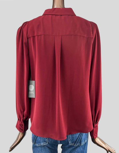 VINCE CAMUTO button front blouse with collar - Small