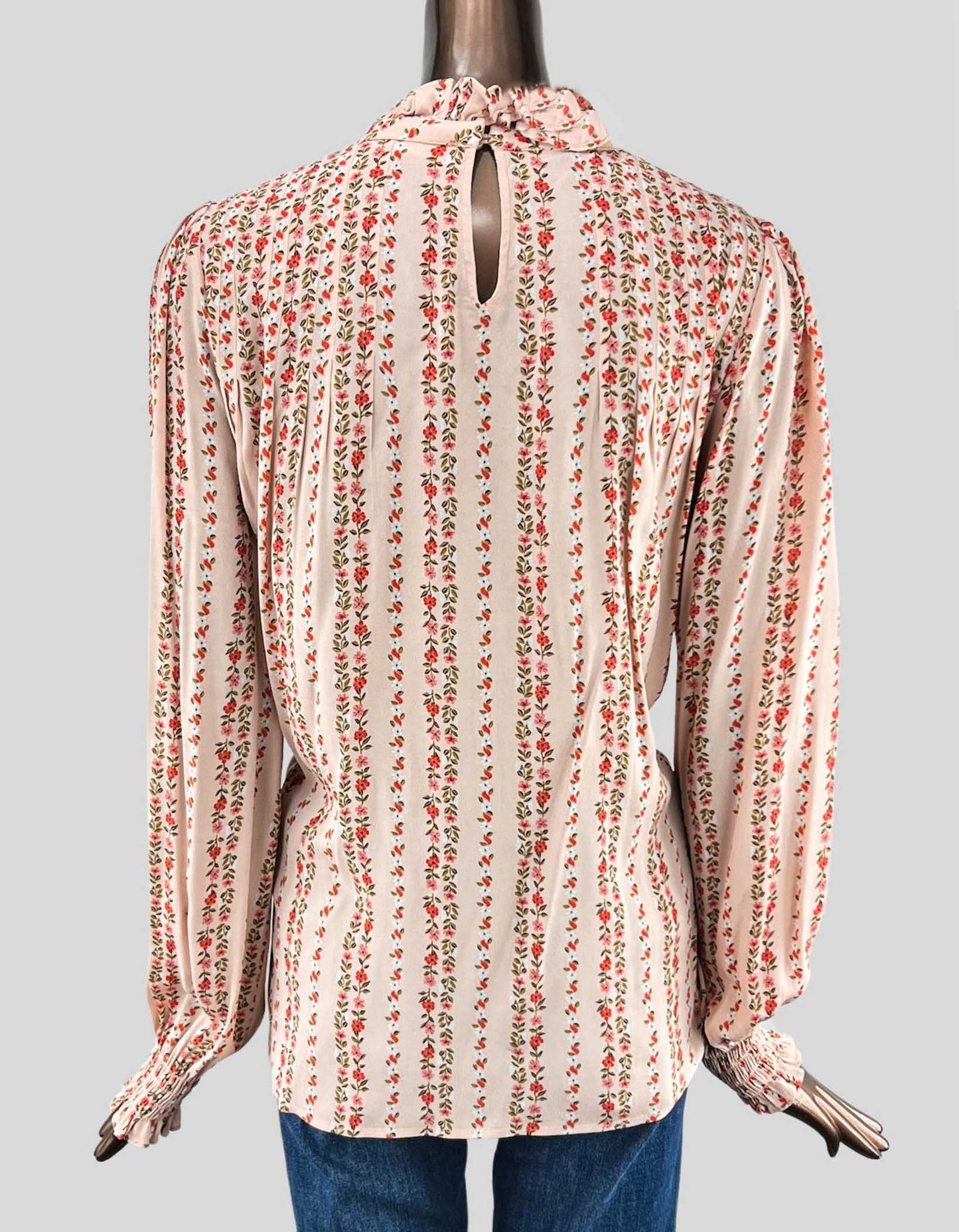 SEE BY CHLOÉ Printed Mock Neck Blouse - L | 8US, 40FR