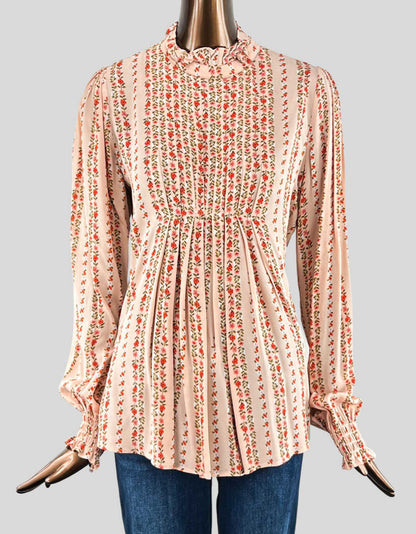 SEE BY CHLOÉ Printed Mock Neck Blouse - L | 8US, 40FR