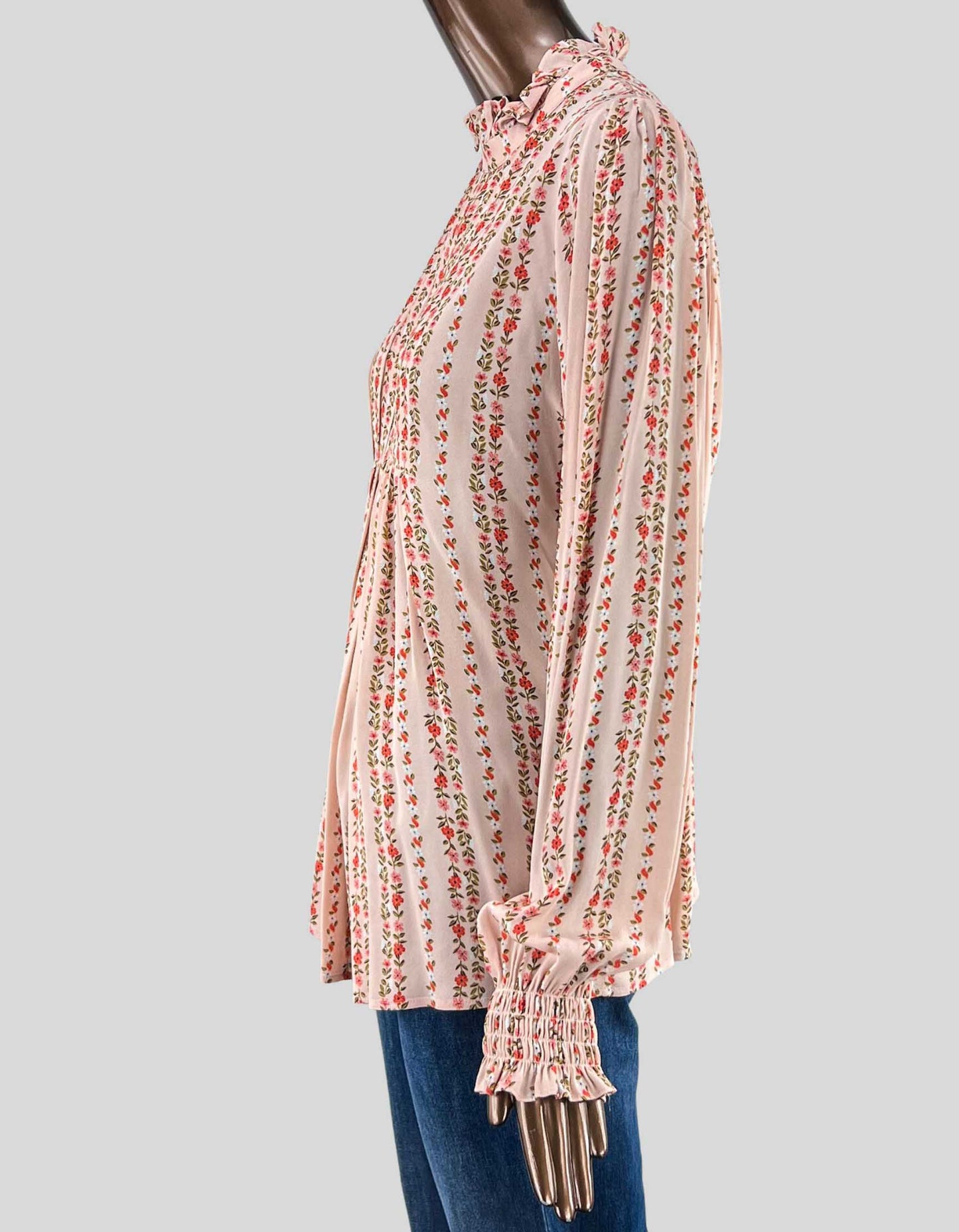 SEE BY CHLOÉ Printed Mock Neck Blouse - L | 8US, 40FR
