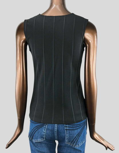 THEORY Squareneck Sleeveless Knit Top - Small