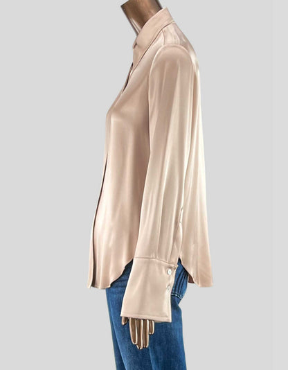 NANUSHKA Long Sleeve Button-Up Blouse - Small