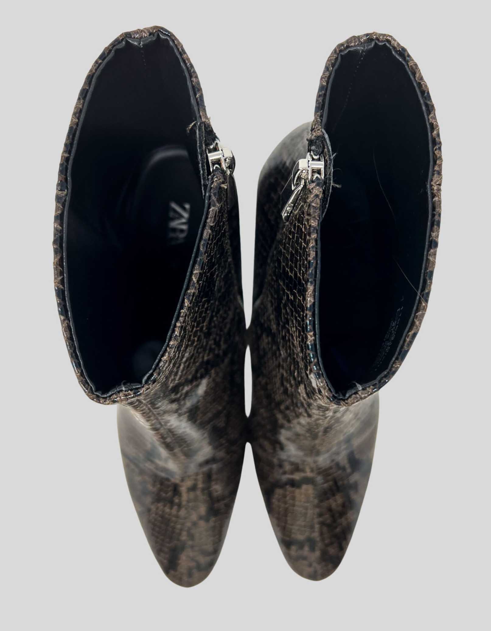 Zara python boots hotsell