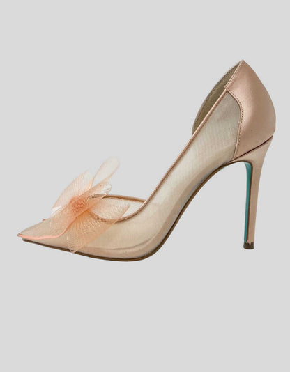 BETSEY JOHNSON Susan Tulle Bow Pump - 7.5 US