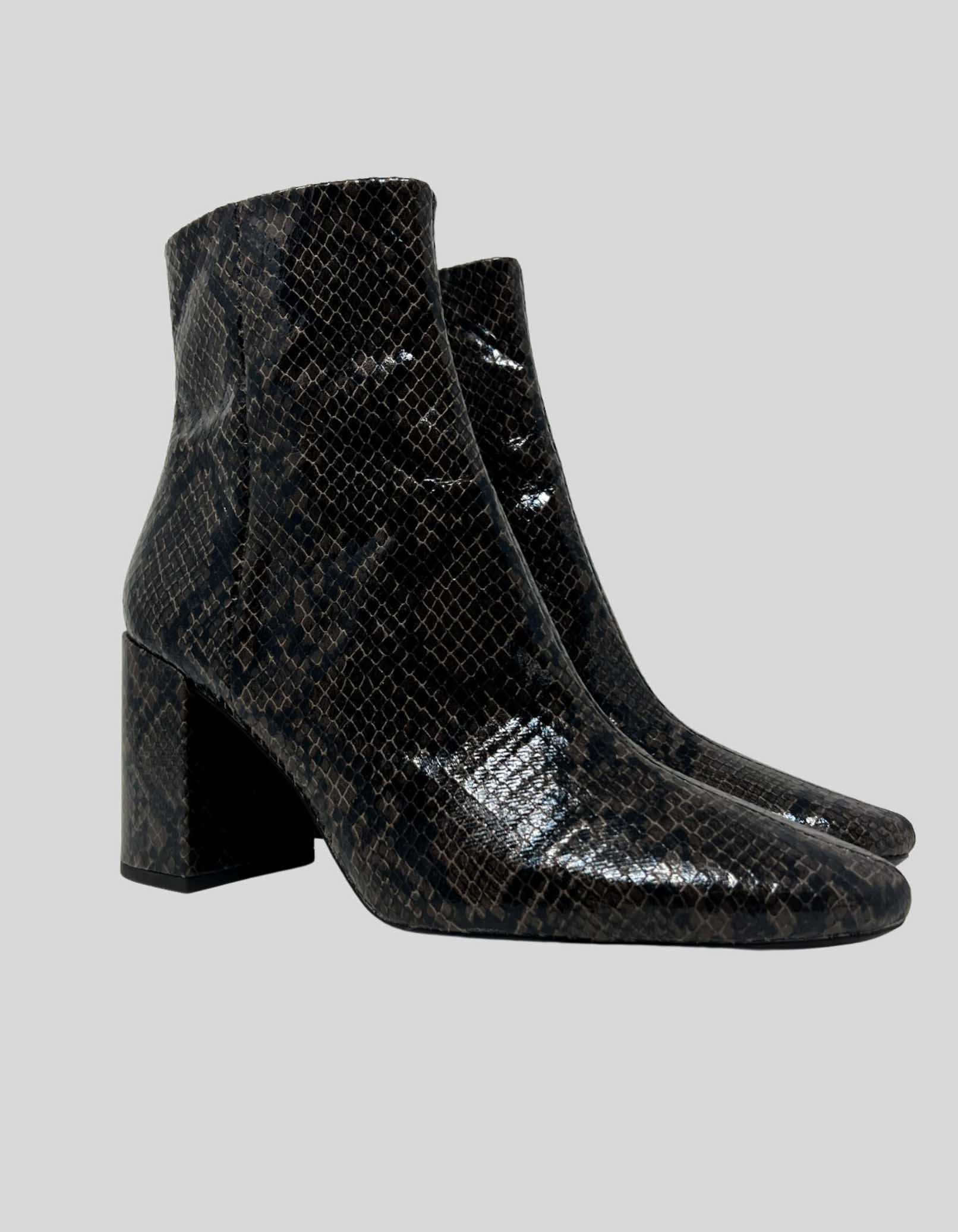 Zara snakeskin ankle boots hotsell