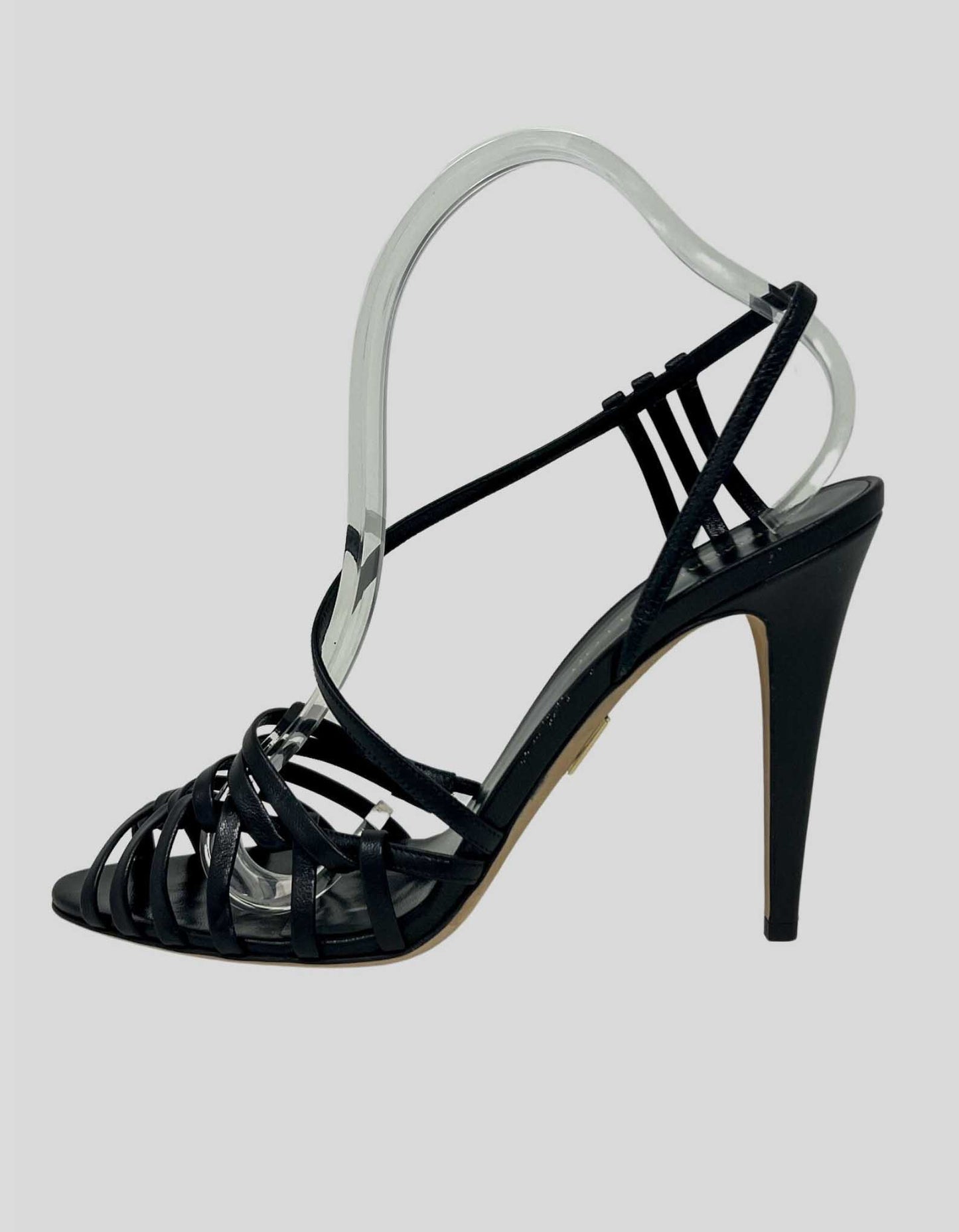 TAMARA MELLON black strappy heel cage sandal - 41.5 IT | 11.5 US