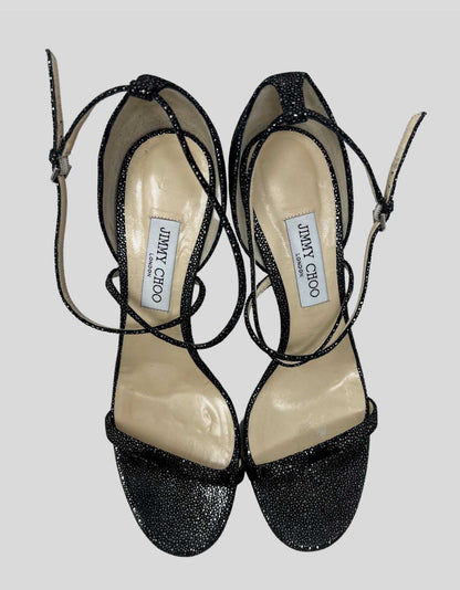 JIMMY CHOO suede platform sandals with stiletto heel - 41 IT | 11 US