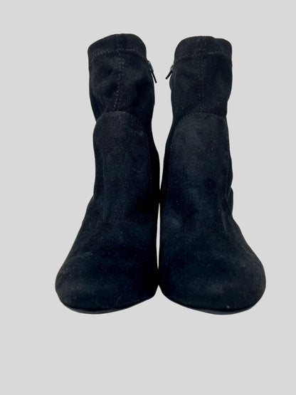 MADDEN GIRL Swift Heels black suede booties - 11 Medium US