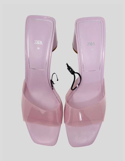 ZARA pink mule heels - 38 IT | 8 US