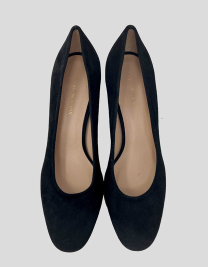 STUART WEITZMAN Black Suede Pumps - 8 US