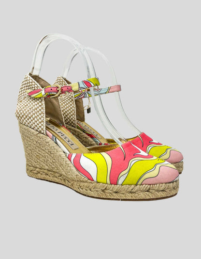 EMILIO PUCCI Wedge Espadrilles - 37 IT | 7 US