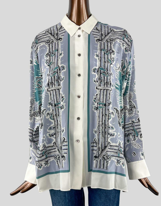 PAUL SMITH Silk Printed Blouse - 8 US | 44 IT