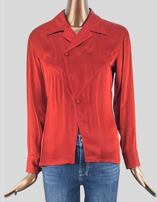 JEAN PAUL GAULTIER Classique collared lapel blouse - 10 US (approximate)