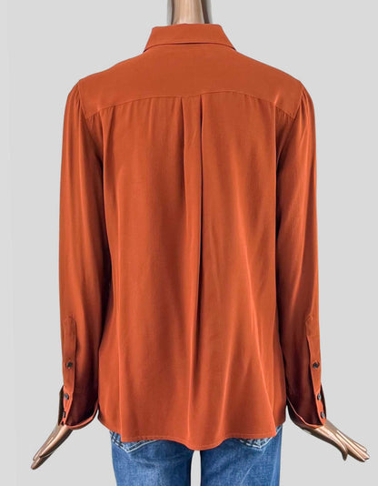 VICTORIA BECKHAM Long Sleeve Button Front Blouse - 6 US
