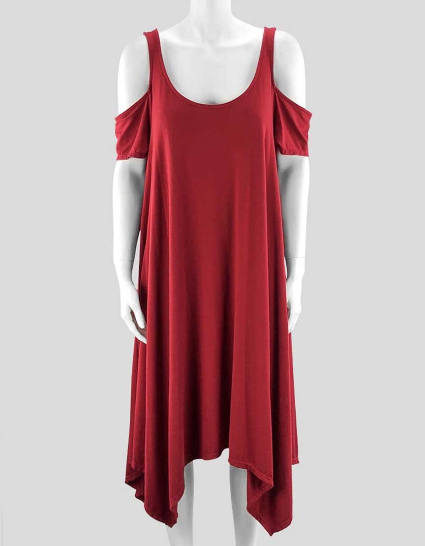 Torrid Red Scoop Neck A Line Dress With Cut Outs Size 1 14/16 US