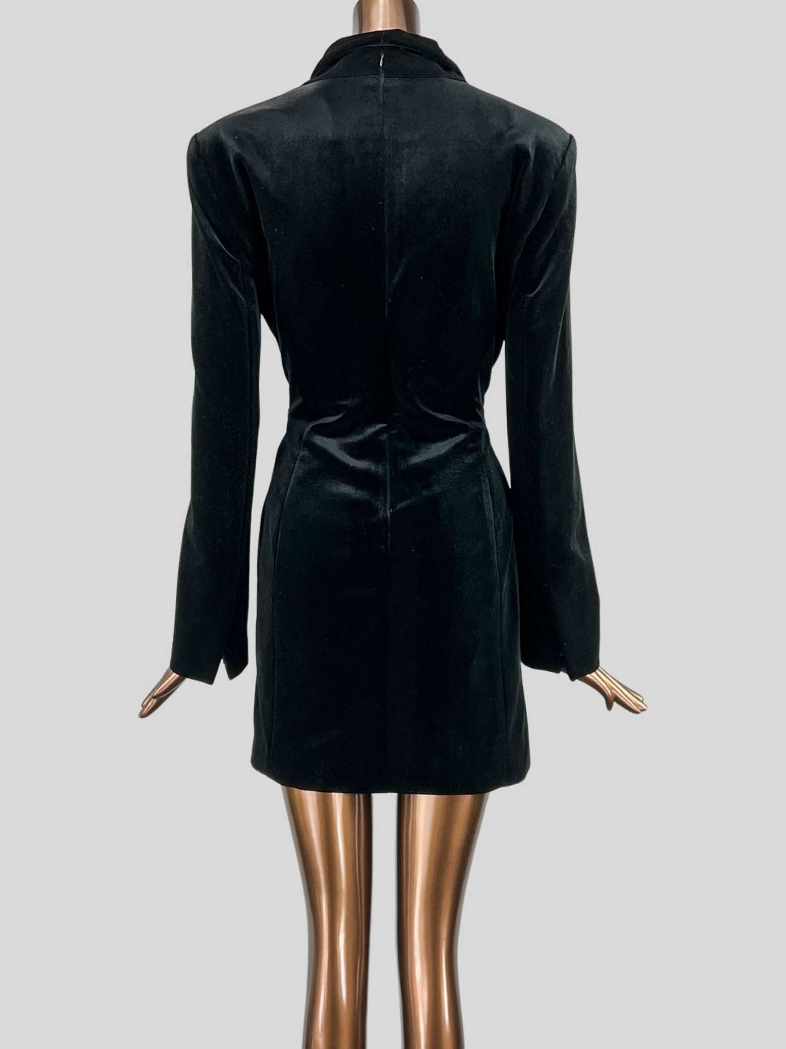 ZARA Black Velvet Mini Dress - Large LuxAnthropy ZARA Black Velvet Mini Dress - Large LuxAnthropy