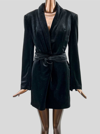ZARA Black Velvet Mini Dress ZARA Black Velvet Mini Dress