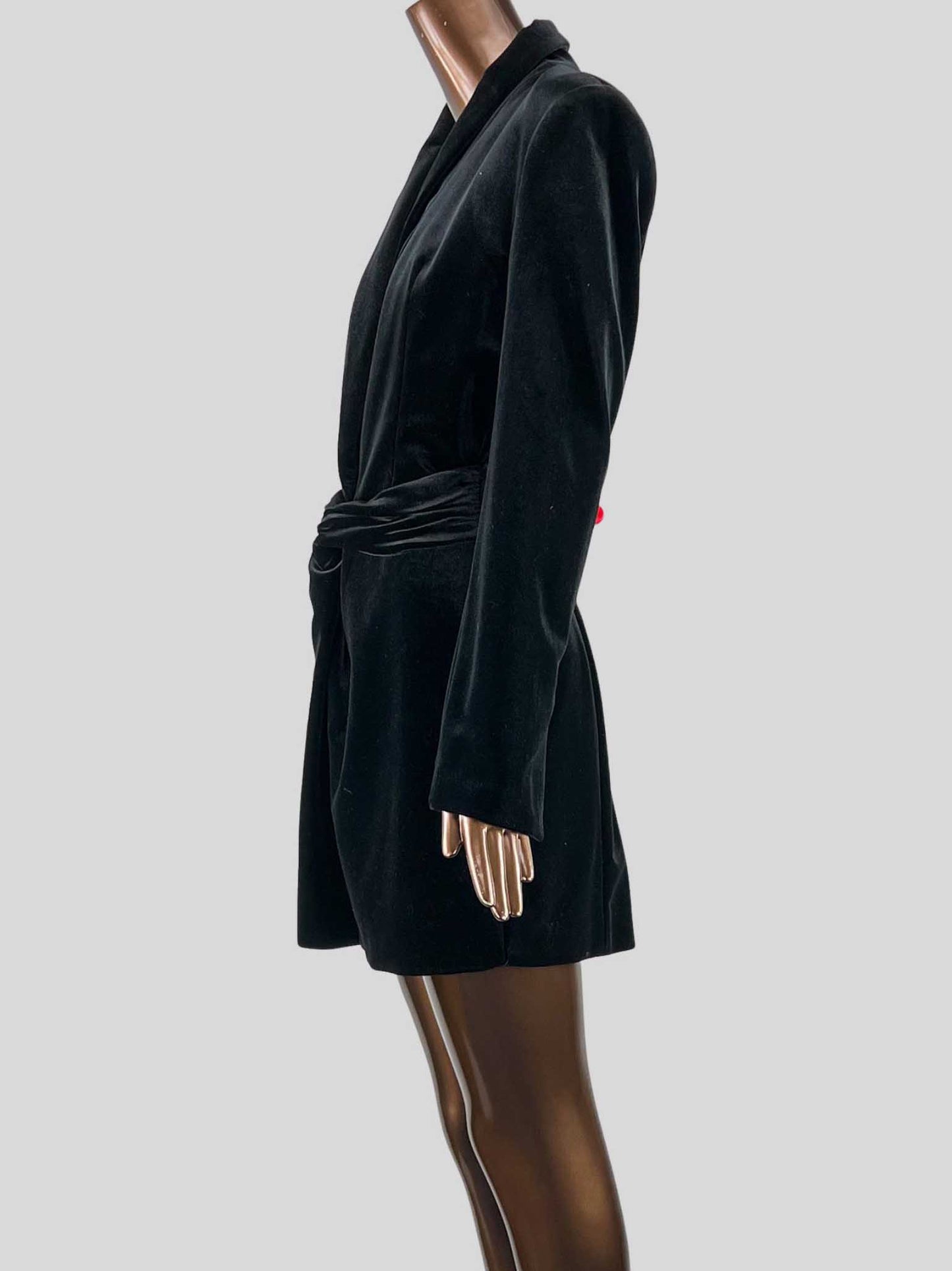 ZARA Black Velvet Mini Dress - Large LuxAnthropy ZARA Black Velvet Mini Dress - Large LuxAnthropy