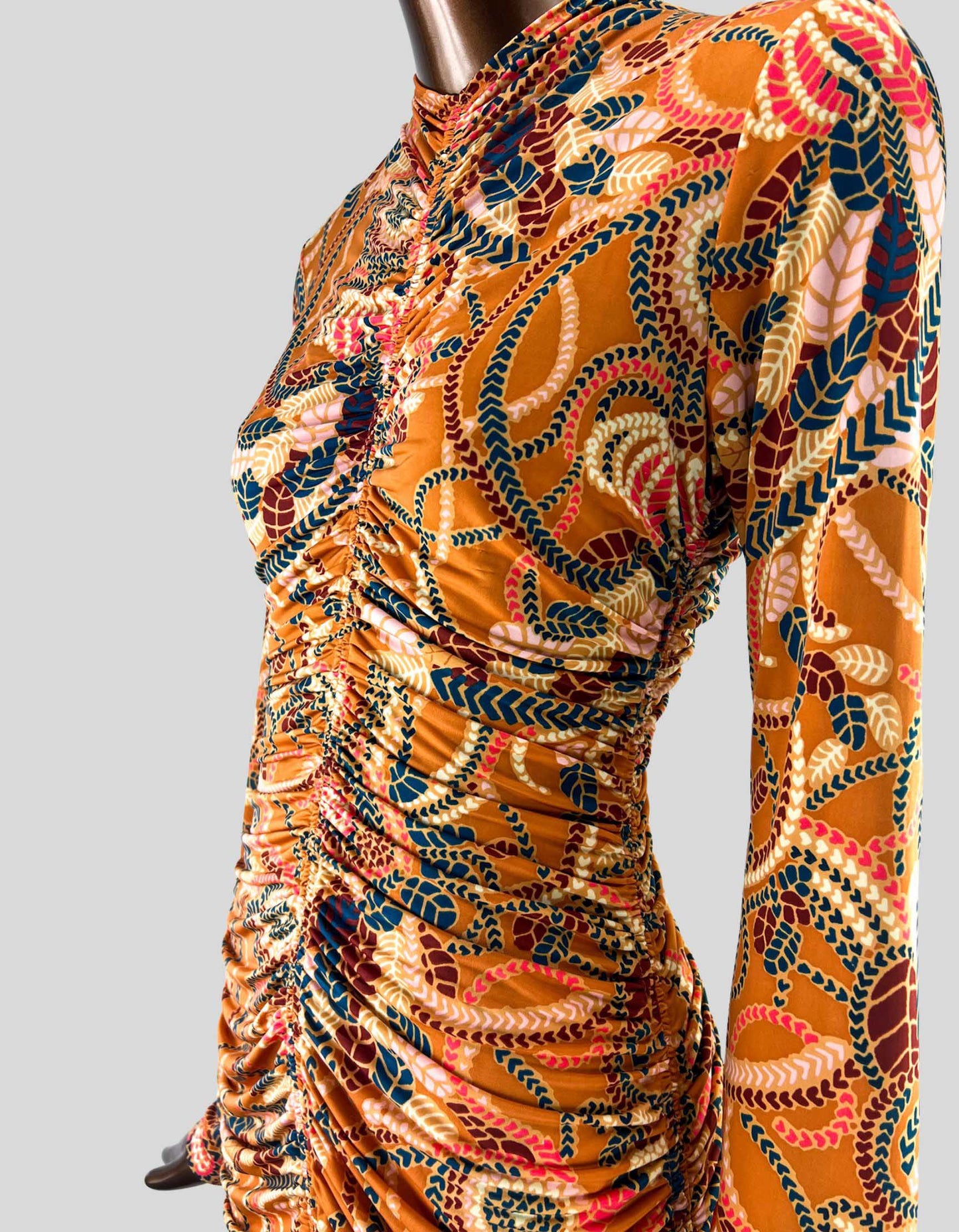 A.L.C. Printed Midi Length Dress - Large