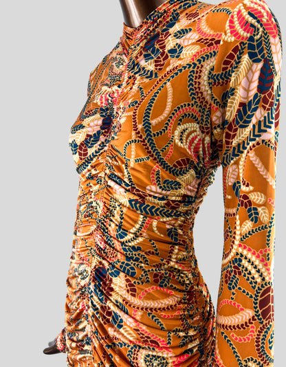 A.L.C. Printed Midi Length Dress - Large
