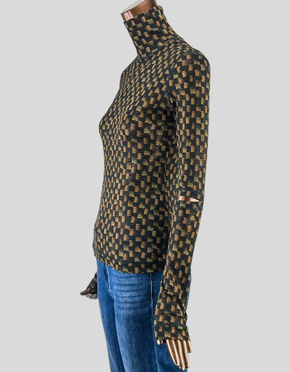 NANUSHKA Printed Turtleneck Top - Medium