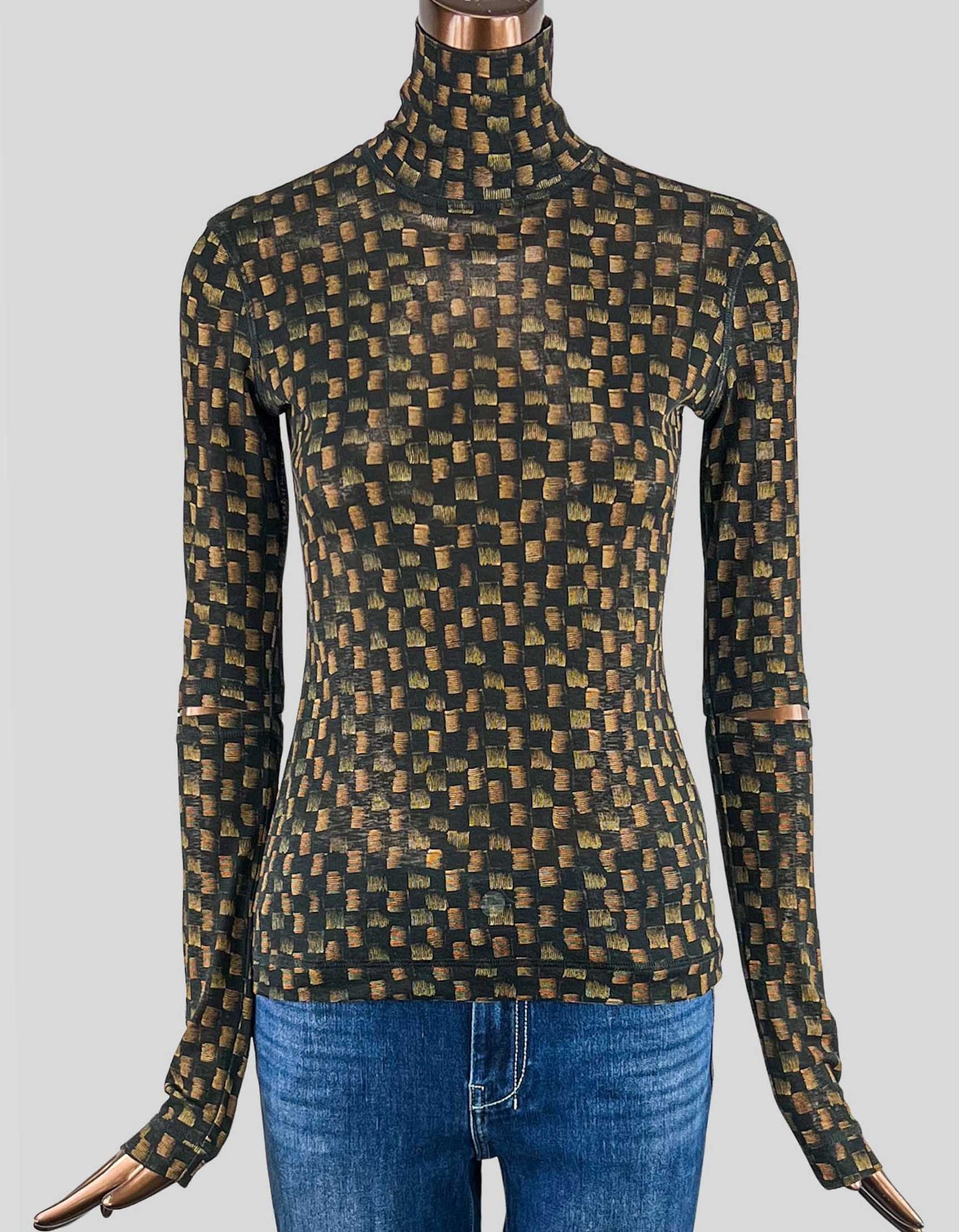 NANUSHKA Printed Turtleneck Top - Medium