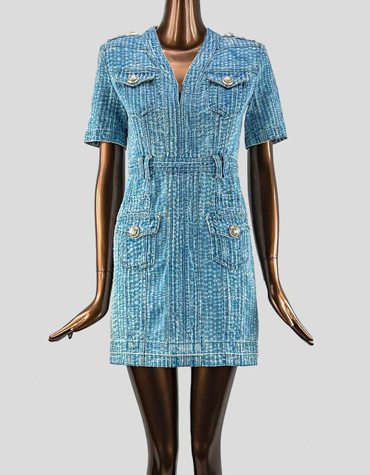 Balmain denim mini dress - Small